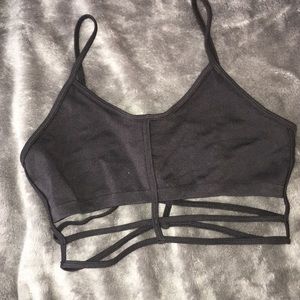 Caged black bralette